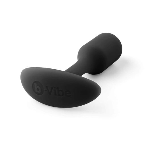 b-vibe Snug Plug 1 - dildo anal cu greutate interioară (55g) - negru