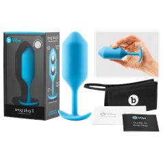b-vibe - dop anal cu bile duble - 180g - albastru