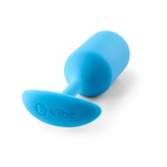   b-vibe Snug Plug 3 - Dildo anal dublă cu bile (180g) - albastru