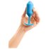 b-vibe - dop anal cu bile duble - 180g - albastru