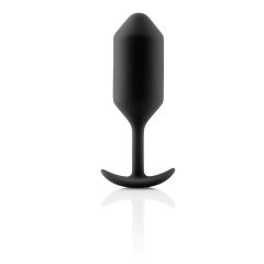 b-vibe Snug Plug 3 - dildo anal cu două bile (180g) - negru