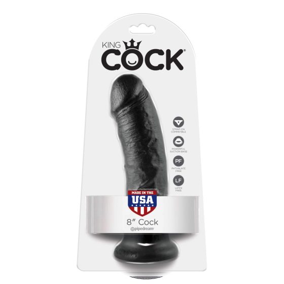 King Cock dildo de 8 inch (20 cm) - negru