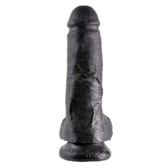 King Cock 8 dildo cu testicule (20 cm) - negru