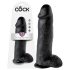 King Cock - dildo realist cu testicule - 30 cm - negru