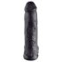 King Cock - dildo realist cu testicule - 30 cm - negru