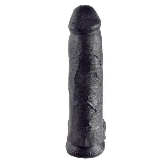 King Cock 12 dildo mare cu testicule (30 cm) - negru