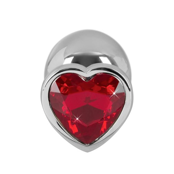 You2Toys - Diamond - Dildo anal din aluminiu de 85 g (roșu argintiu)