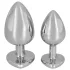 You2Toys - Diamond - dop anal din aluminiu de 85 g (argintiu-roșu)