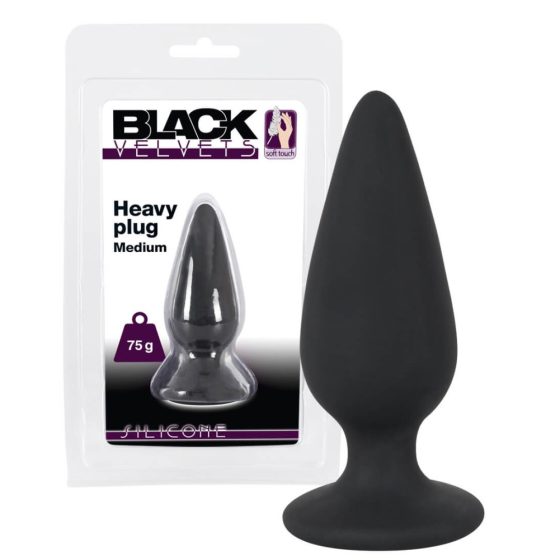 Black Velvet Heavy - Dildo anal de 75g (negru)