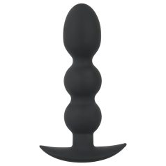   Black Velvets - plug anal cu bilă, greu, 145g - silicon negru