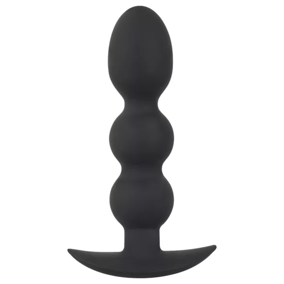 Black Velvets - plug anal cu bilă, greu, 145g - silicon negru