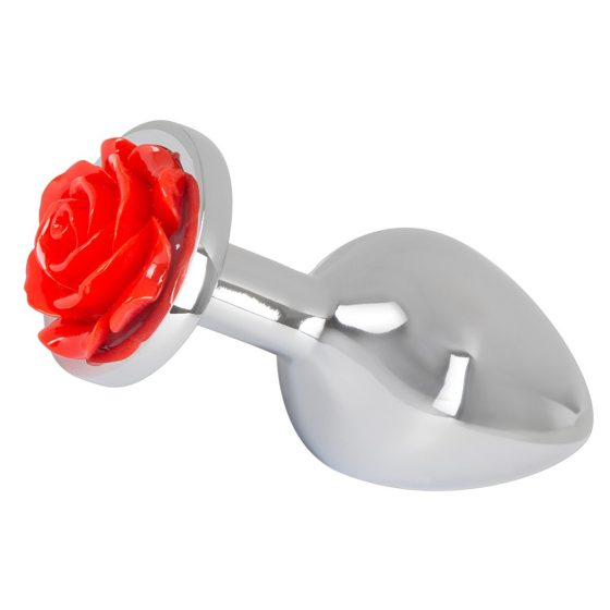 You2Toys - Rose - dildo anal din aluminiu de 91g (roșu-argintiu)