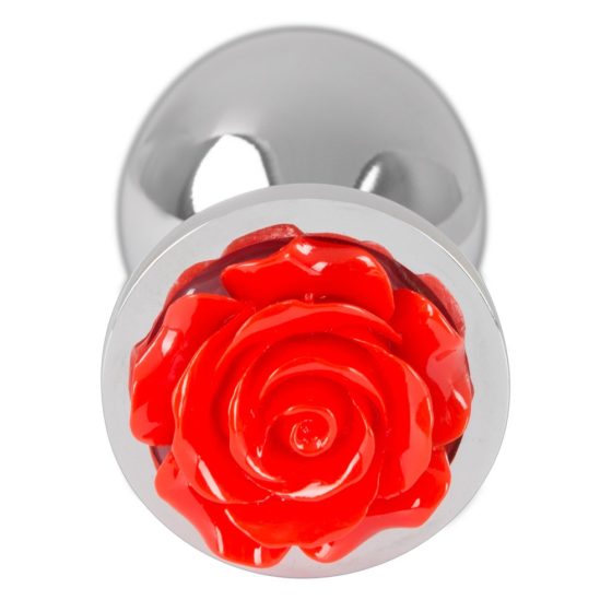 You2Toys - Rose - Dildo anal din aluminiu de 91 g (roșu-argintiu)