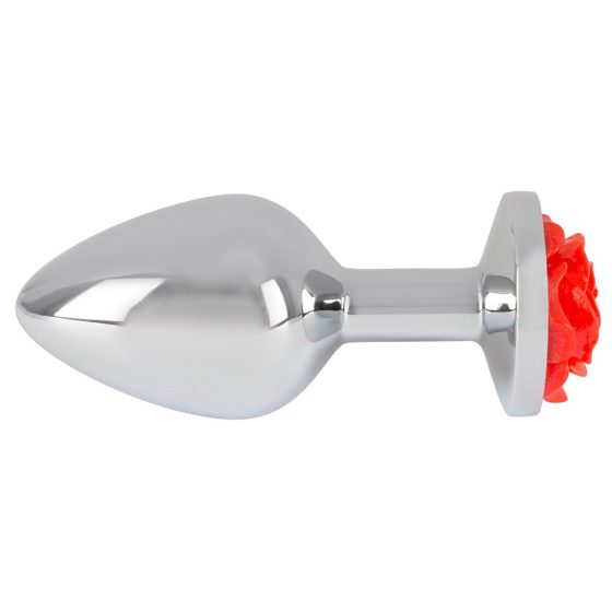 You2Toys - Rose - dildo anal din aluminiu de 91g (roșu-argintiu)