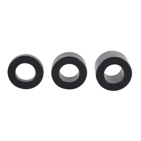 Rebel Ball - set de inel pentru penis, testicule și extensor - (negru)