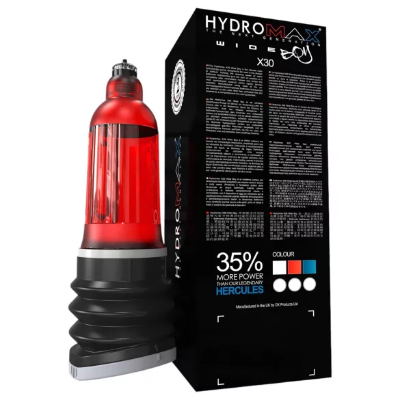 Hydromax 7 Wide Roșu - Pompa Ideală pentru Plăcere Maximă!