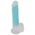 You2Toys Glow in the Dark - dildo cu ventuză luminos - silicon albastru