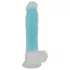 You2Toys Glow in the Dark - dildo cu ventuză luminos - silicon albastru