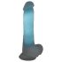 You2Toys Glow in the Dark - dildo cu ventuză luminos - silicon albastru