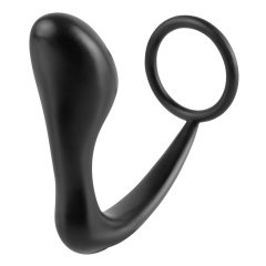   plug analfantasy ass-gasm - dildo deget anal cu inel pentru penis (negru)