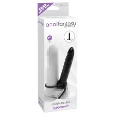   analfantasy - dildo anal de purtat cu ham - dublu capăt - silicon negru