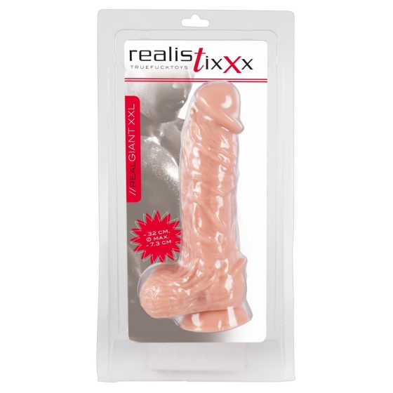 realistixxx Giant XXL - dildo realistic (32cm) - natural