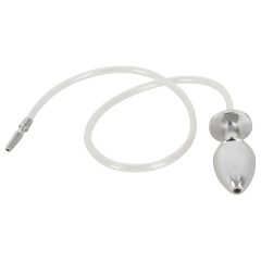   Piss to Ass Plug - dildo anal din oțel gol cu dilatator uretral