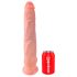 King Cock - dildo mare cu testicule - 35 cm - culoare naturală