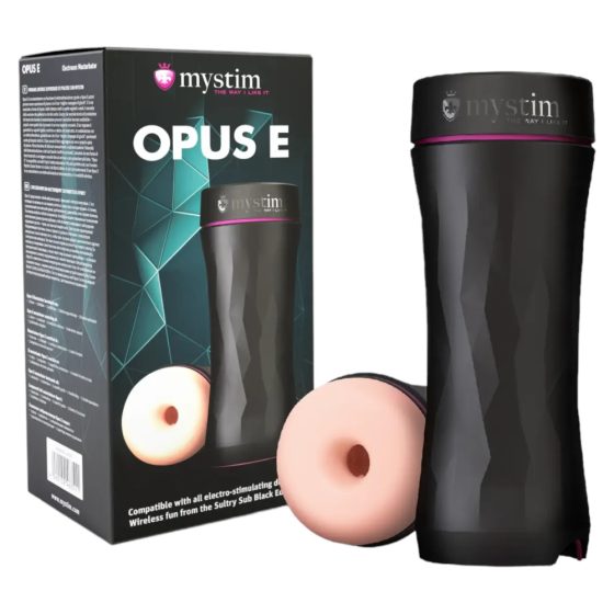 mystim Opus E Donut - masturbator electric (natural-negru)