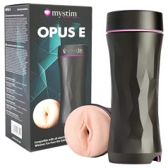   mystim Opus E - vagină artificială electrostimulentă - silicon natur/negru