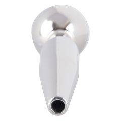   Penisplug Cum-Thru Play - dilatator uretral conic din oțel gol (0,5-1cm)