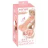 Nature Skin - jucărie 2în1 vagin artificial și prelungitor penis - silicon natur