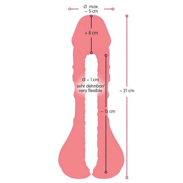Nature Skin - Fundiță 2 în 1 & manșon penian (natur)