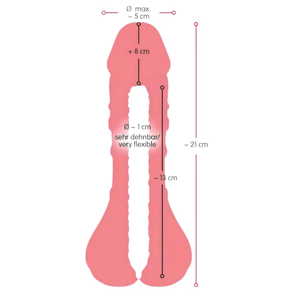 Nature Skin - jucărie 2în1 vagin artificial și prelungitor penis - silicon natur