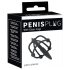 Penisplug - cușcă gland penis cu dilatator - silicon negru