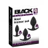 Black Velvets - set de dopuri anale silicon - 3 piese - negru