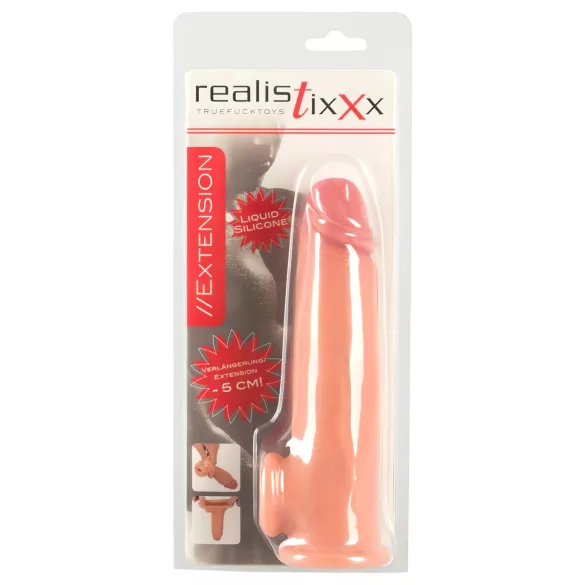 Realistixxx - prelungitor penis cu inel - aspect realist 19cm - culoare naturală
