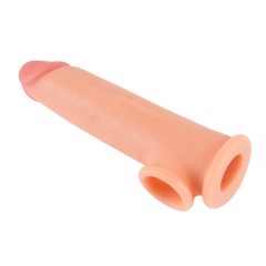   Realistixxx - prelungitor de penis cu inel testicular - 19cm (natur)