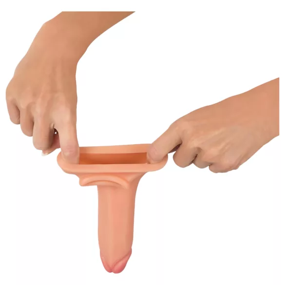 Realistixxx - prelungitor penis cu inel - aspect realist 19cm - culoare naturală