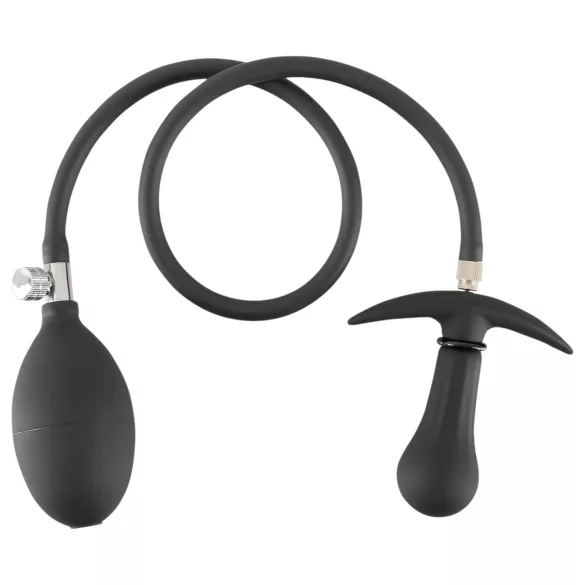 You2Toys - dop anal cu bilă, pompaibil - negru