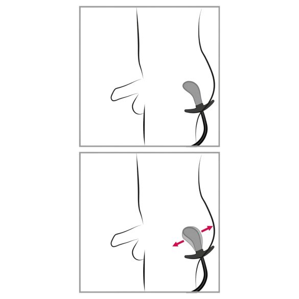 You2Toys - plug anal cu bile, pompa (negru)