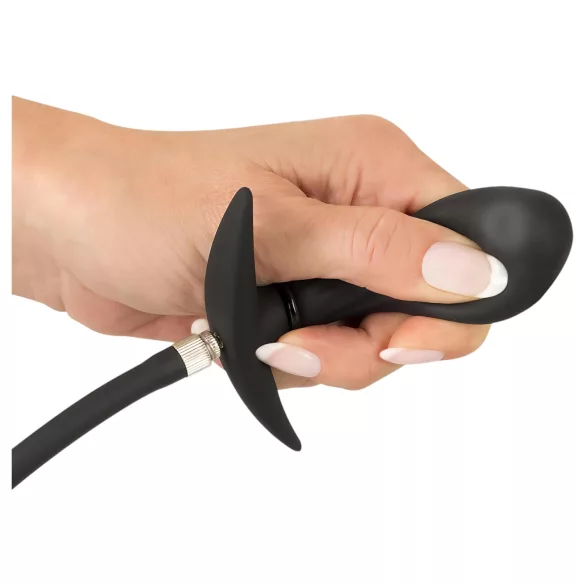 You2Toys - dop anal cu bilă, pompaibil - negru