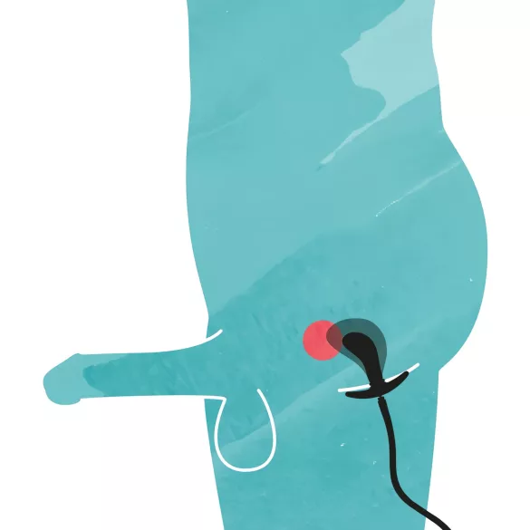 You2Toys - dop anal cu pompare - mărire reglabilă - silicon negru