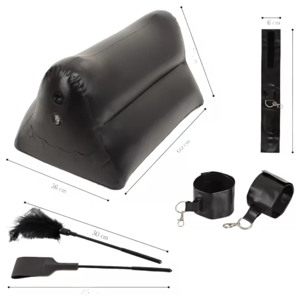You2Toys - Pernă sexuală gonflabilă set - negru