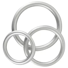   You2Toys Metallic - set inele pentru penis din silicon (3 bucăți)