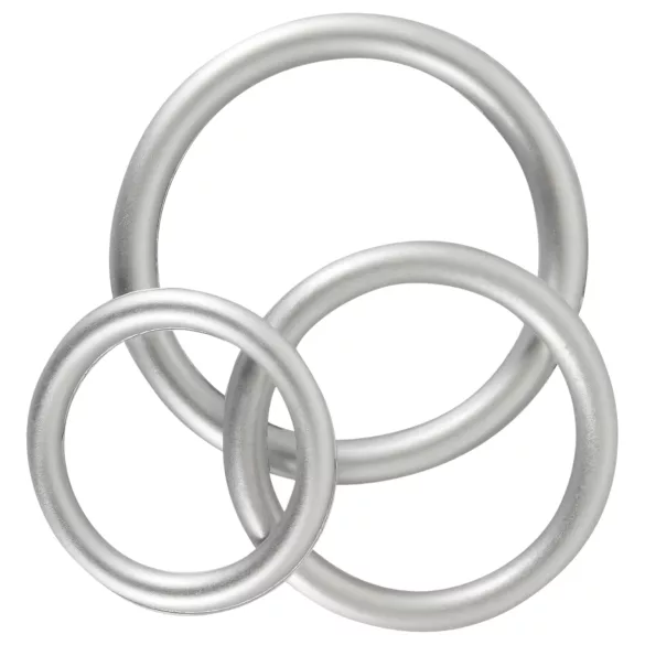 You2Toys Metallic - set inele pentru penis din silicon (3 bucăți)