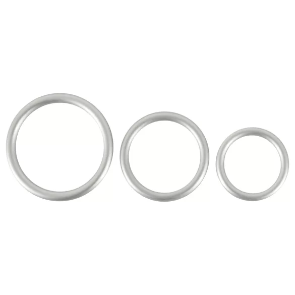 You2Toys Metallic - set inele pentru penis din silicon (3 bucăți)