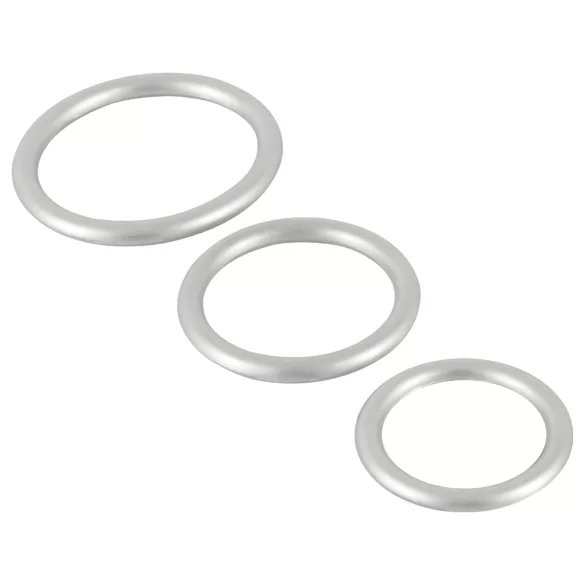 You2Toys Metallic - set inele pentru penis din silicon (3 bucăți)