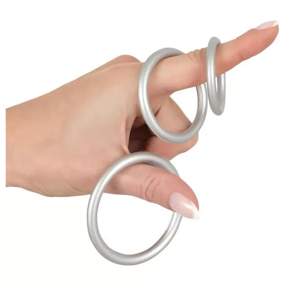 You2Toys Metallic - set inele pentru penis din silicon (3 bucăți)