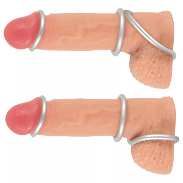 You2Toys Metallic - set inele pentru penis din silicon (3 bucăți)